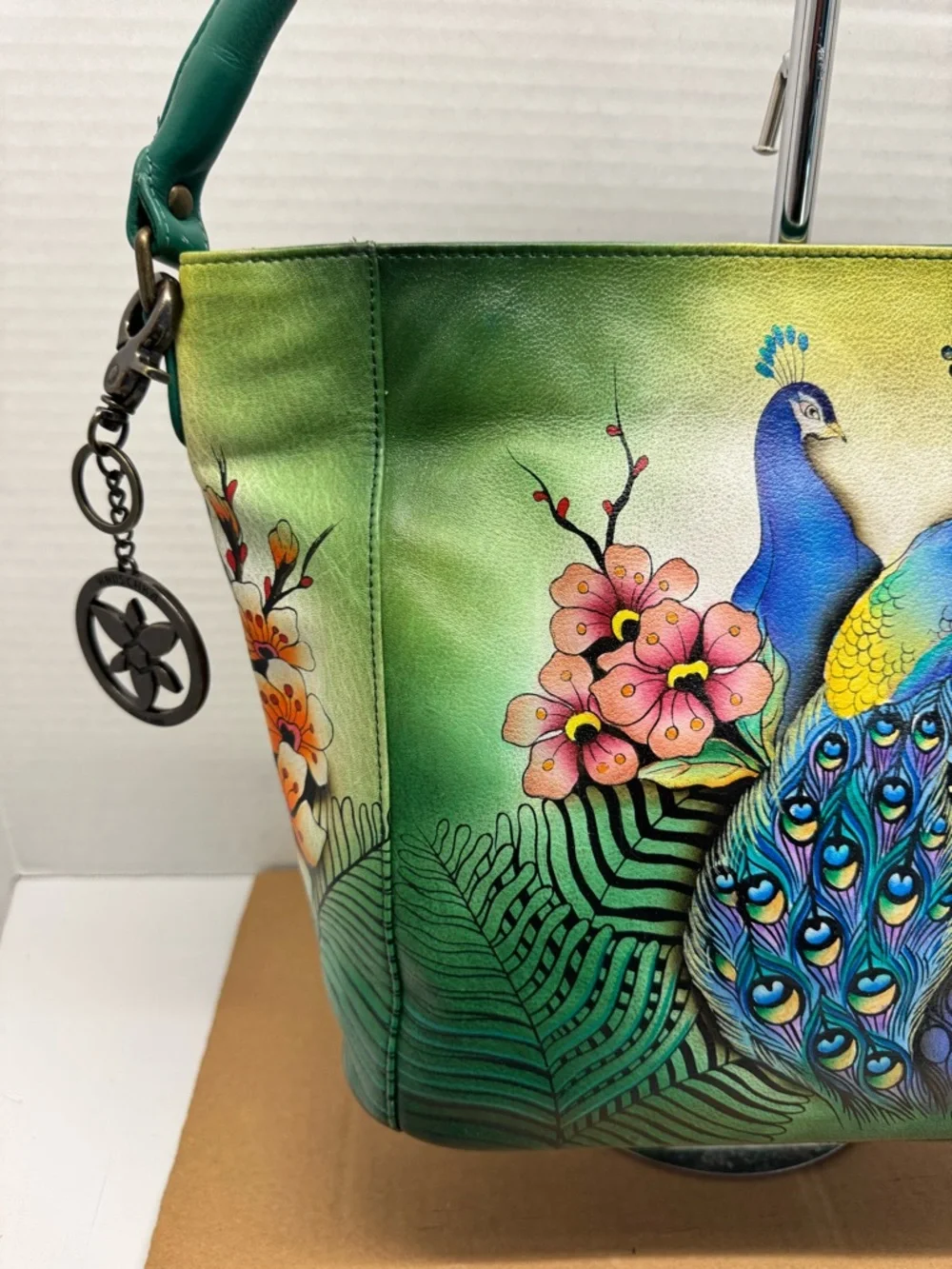 Anuschka Hand-Painted Leather Single Handle Shopper Tote - Picture 3 of 10